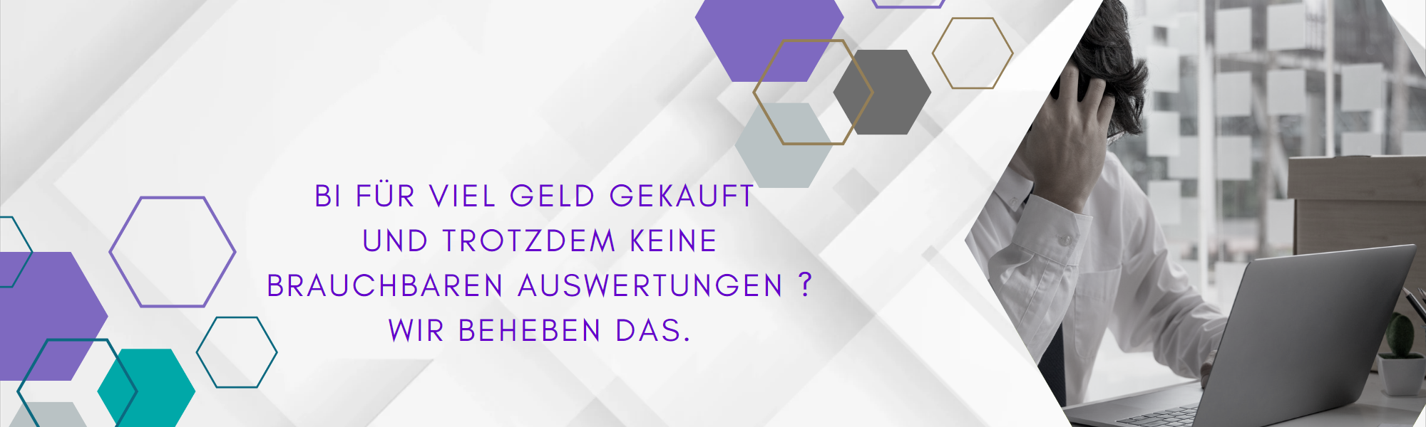 Requirements Engineering BI für viel Geld gekauft und trotzdem keine brauchbaren Auswertungen _ Wir beheben das. De_ 2000x600